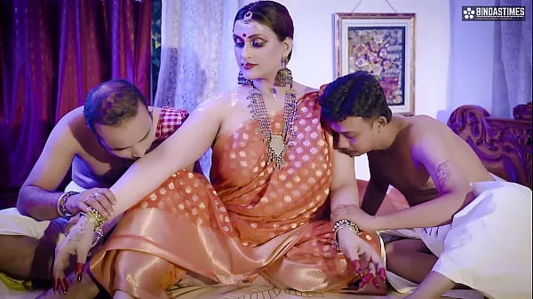 Big Boobs Milf Kamasutra Threesome with Two Big Cock Servants